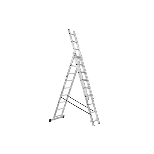 Драбина універсальна з трьома секціями, висота від 4 до 6м